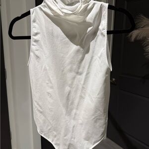 Naked Wardrobe White Sleeveless Bodysuit